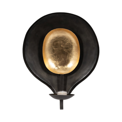 METAL, ROUND VOTIVE HOLDER, BLACK/GOLD - Al Rugaib Furniture