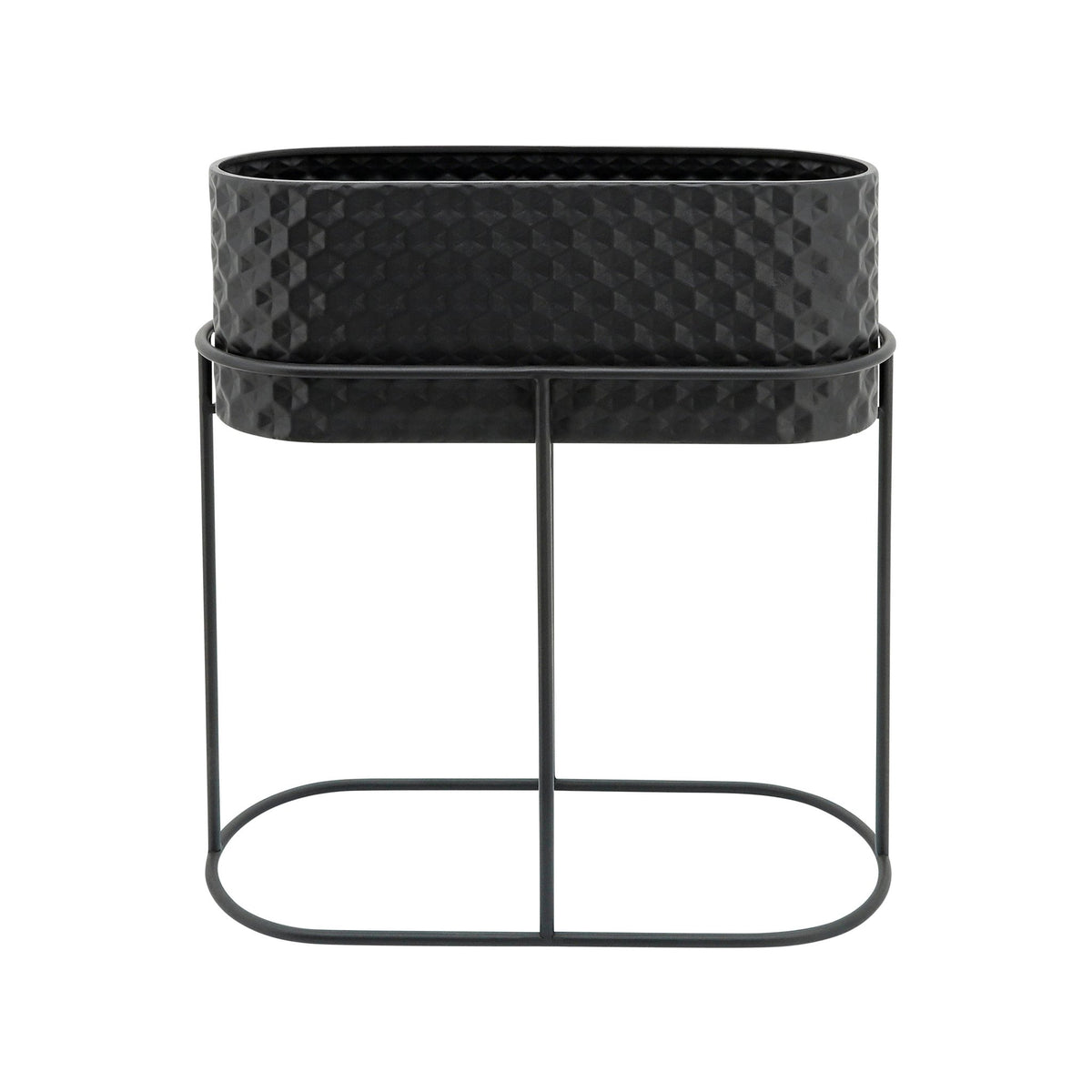 METAL, S/2 20/24" OVAL PLANTERS, BLACK Outdoor Planters| Sagebrook Home