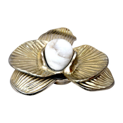 Metal, S/3 10/12/16" Womack Wall Flowers, Gold - Al Rugaib Furniture