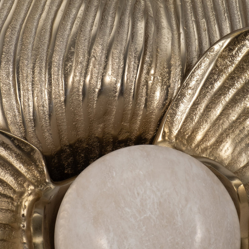 Metal, S/3 10/12/16" Womack Wall Flowers, Gold - Al Rugaib Furniture