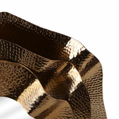 Metal, S/3 17/21/25" Sarasota Gold Mirrors - Al Rugaib Furniture