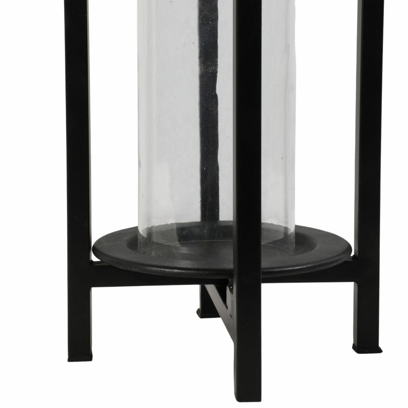 METAL, S/3 19/24/32"H ROUND OPEN LANTERNS, BLACK - Al Rugaib Furniture
