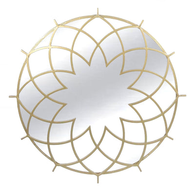 Metal Spirograph Mirror, Gold, Window Box Pack - Al Rugaib Furniture
