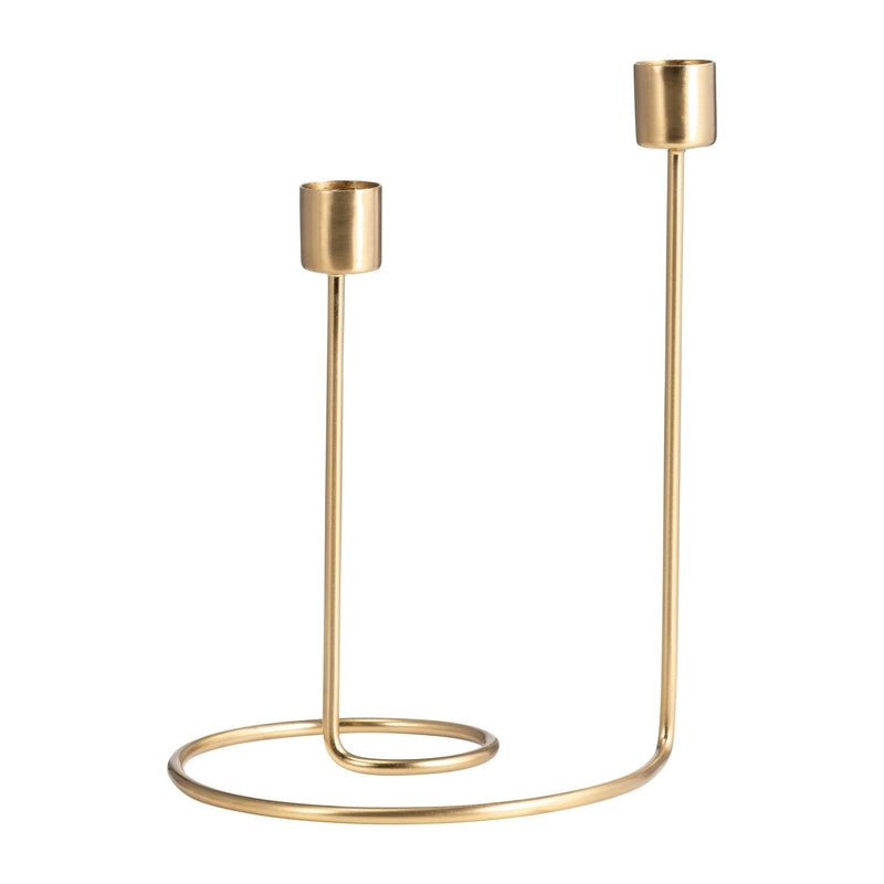 METAL, SWIRLY 2 - TAPER CANDLEHOLDER - Al Rugaib Furniture