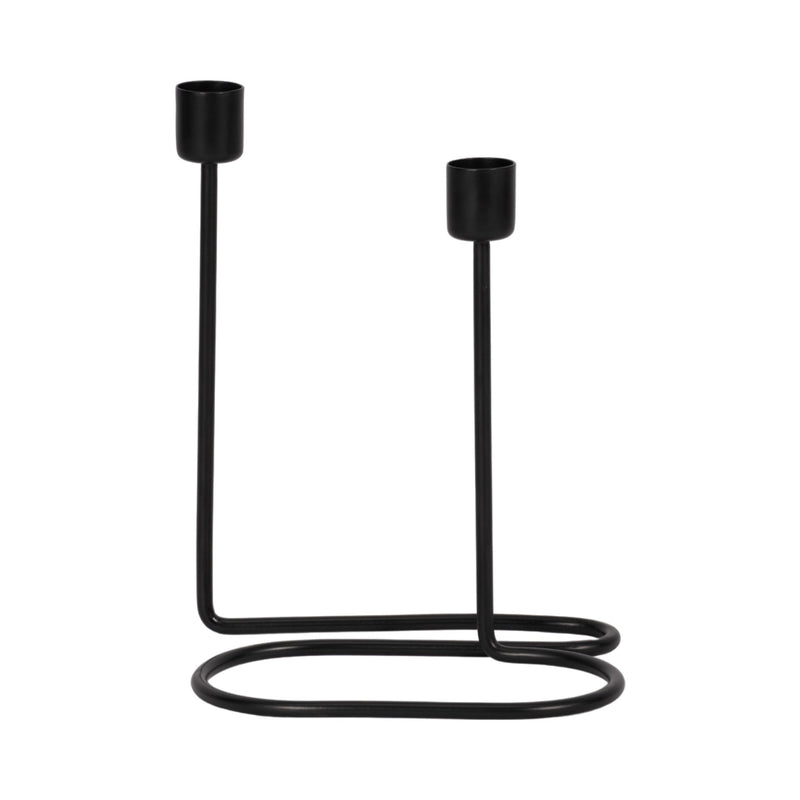 METAL, SWIRLY 2 - TAPER CANDLEHOLDER - Al Rugaib Furniture