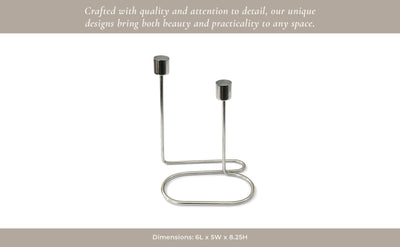 METAL, SWIRLY 2 - TAPER CANDLEHOLDER - Al Rugaib Furniture