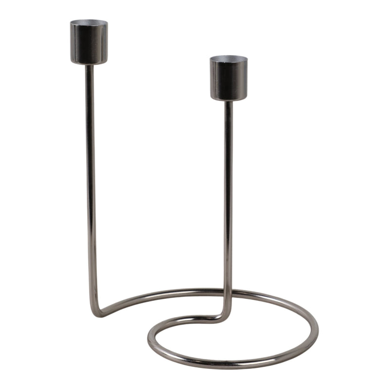 METAL, SWIRLY 2 - TAPER CANDLEHOLDER - Al Rugaib Furniture
