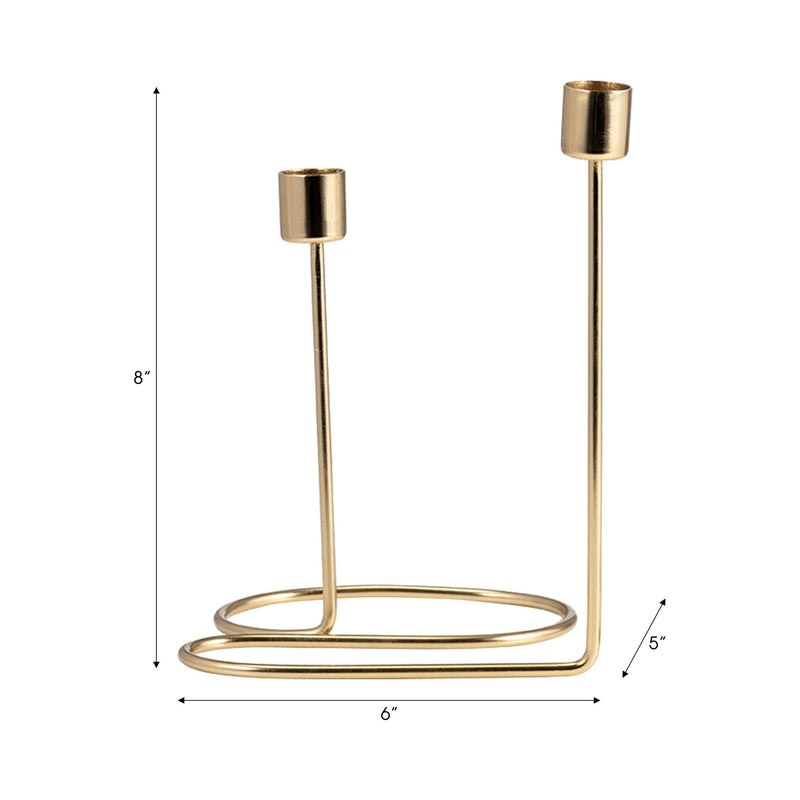 METAL, SWIRLY 2 - TAPER CANDLEHOLDER - Al Rugaib Furniture