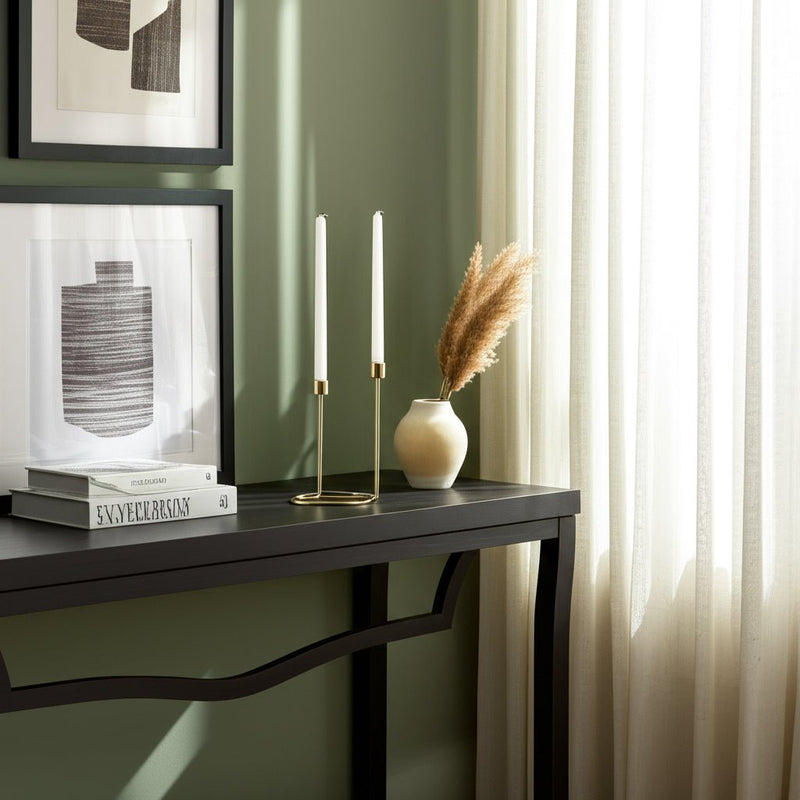 METAL, SWIRLY 2 - TAPER CANDLEHOLDER - Al Rugaib Furniture