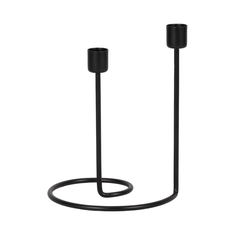 METAL, SWIRLY 2 - TAPER CANDLEHOLDER - Al Rugaib Furniture