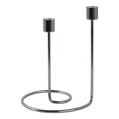METAL, SWIRLY 2 - TAPER CANDLEHOLDER - Al Rugaib Furniture