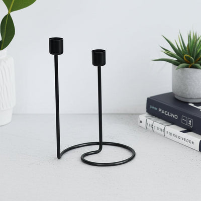 METAL, SWIRLY 2 - TAPER CANDLEHOLDER - Al Rugaib Furniture