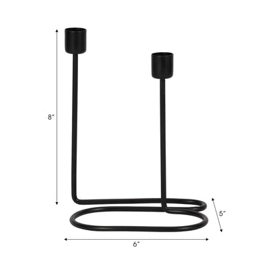 METAL, SWIRLY 2 - TAPER CANDLEHOLDER - Al Rugaib Furniture