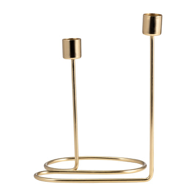 METAL, SWIRLY 2 - TAPER CANDLEHOLDER - Al Rugaib Furniture