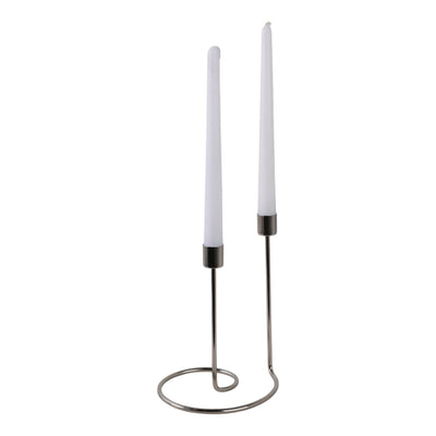 METAL, SWIRLY 2 - TAPER CANDLEHOLDER - Al Rugaib Furniture