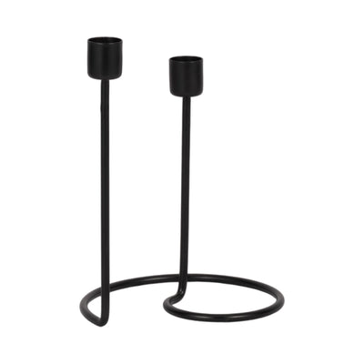 METAL, SWIRLY 2 - TAPER CANDLEHOLDER - Al Rugaib Furniture