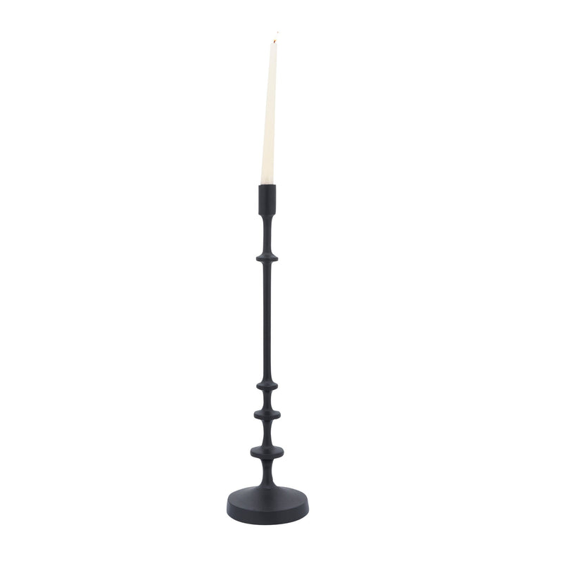 METAL, TAPER CANDLE HOLDER, BLACK - Al Rugaib Furniture