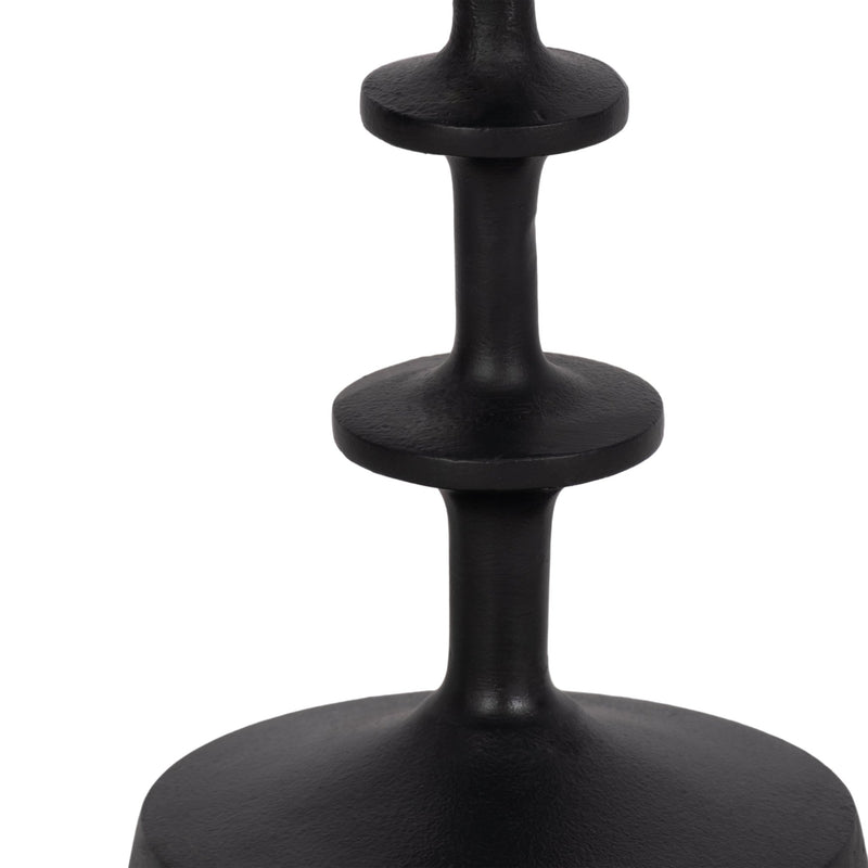 METAL, TAPER CANDLE HOLDER, BLACK - Al Rugaib Furniture