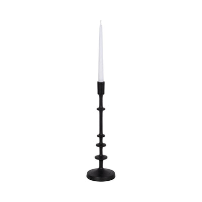 METAL, TAPER CANDLE HOLDER, BLACK - Al Rugaib Furniture