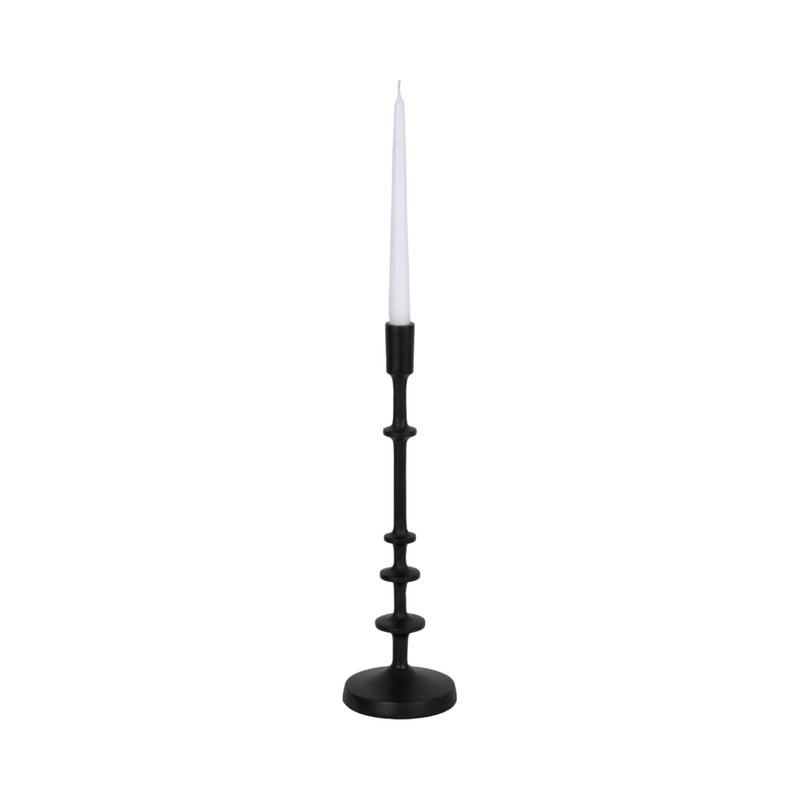 METAL, TAPER CANDLE HOLDER, BLACK - Al Rugaib Furniture