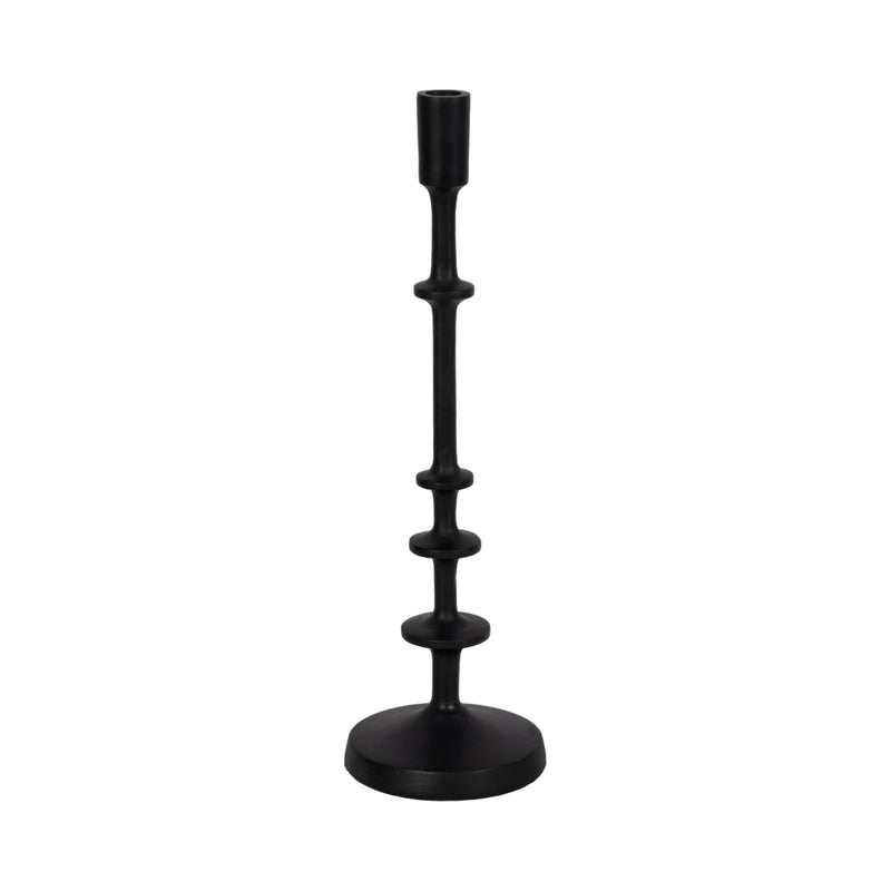 METAL, TAPER CANDLE HOLDER, BLACK - Al Rugaib Furniture