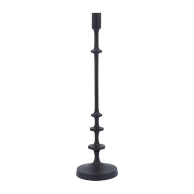 METAL, TAPER CANDLE HOLDER, BLACK - Al Rugaib Furniture