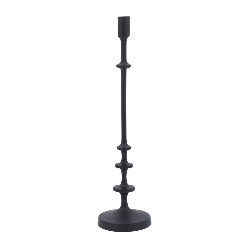 METAL, TAPER CANDLE HOLDER, BLACK - Al Rugaib Furniture