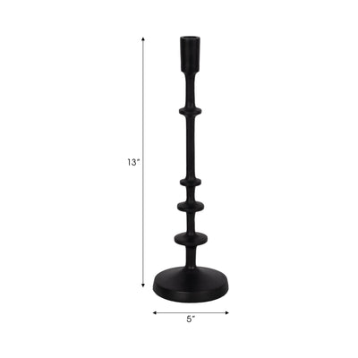 METAL, TAPER CANDLE HOLDER, BLACK - Al Rugaib Furniture