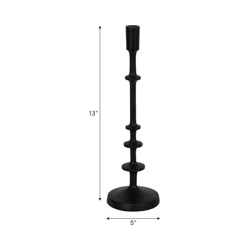 METAL, TAPER CANDLE HOLDER, BLACK - Al Rugaib Furniture