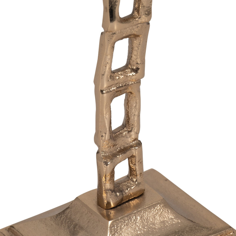 METAL, TEALIGHT HOLDER W/ BASE, GOLD - Al Rugaib Furniture