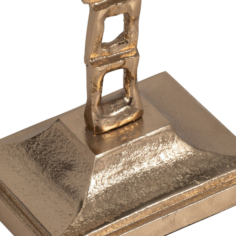 METAL, TEALIGHT HOLDER W/ BASE, GOLD - Al Rugaib Furniture