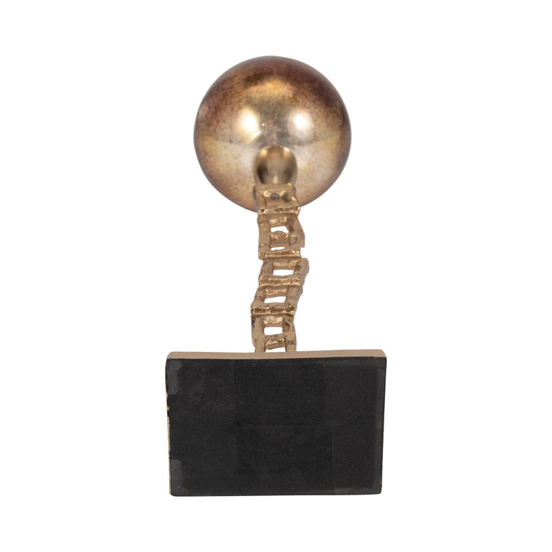 METAL, TEALIGHT HOLDER W/ BASE, GOLD - Al Rugaib Furniture