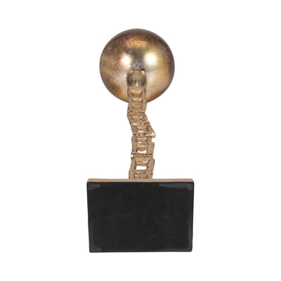 METAL, TEALIGHT HOLDER W/ BASE, GOLD - Al Rugaib Furniture