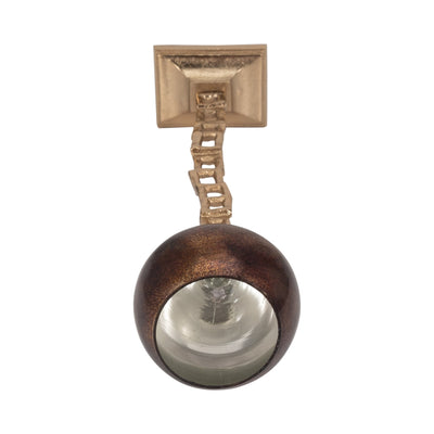 METAL, TEALIGHT HOLDER W/ BASE, GOLD - Al Rugaib Furniture