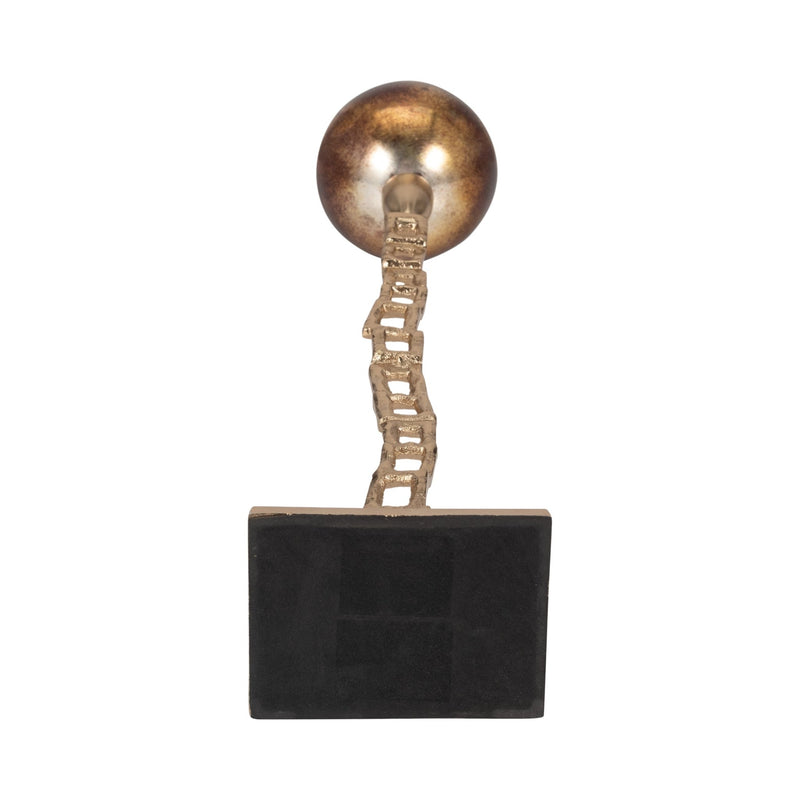 METAL, TEALIGHT HOLDER W/ BASE, GOLD - Al Rugaib Furniture