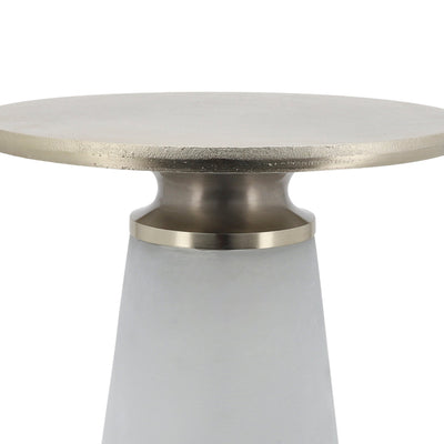 METAL TOP, 18"H NEBULAR SIDE TABLE, FROST - Al Rugaib Furniture