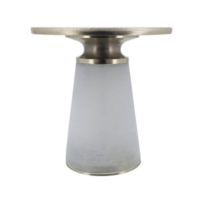 METAL TOP, 18"H NEBULAR SIDE TABLE, FROST - Al Rugaib Furniture