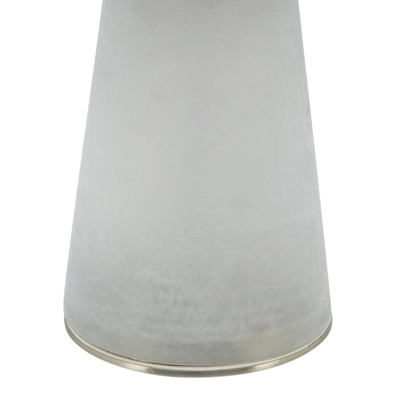 METAL TOP, 18"H NEBULAR SIDE TABLE, FROST - Al Rugaib Furniture