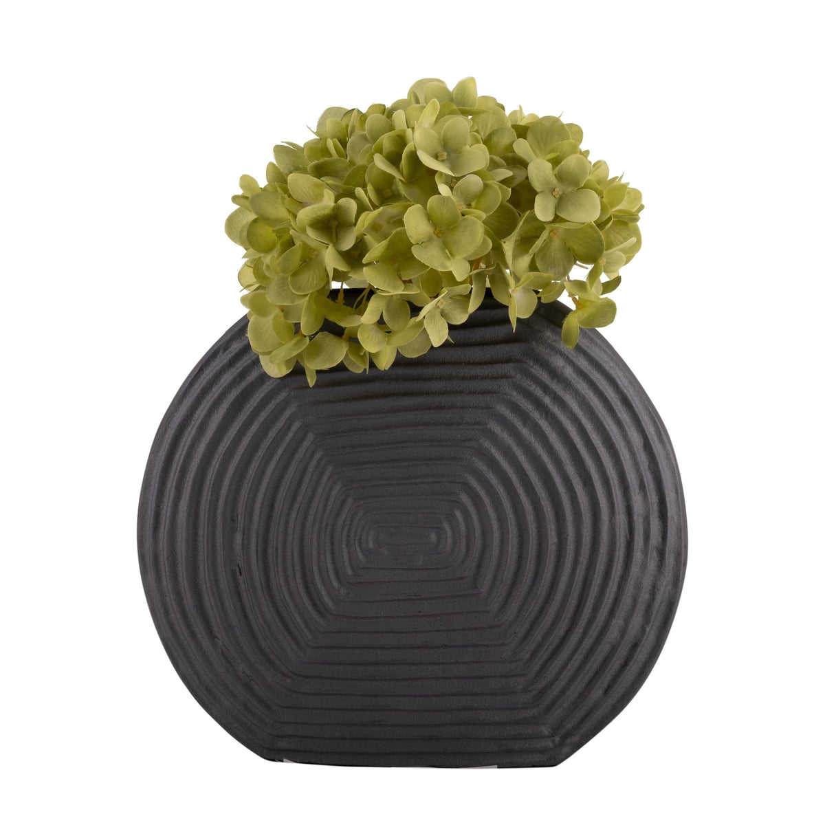 METAL,10"H,SWIRL PATTERN VASE,GREY | Sagebrook Home