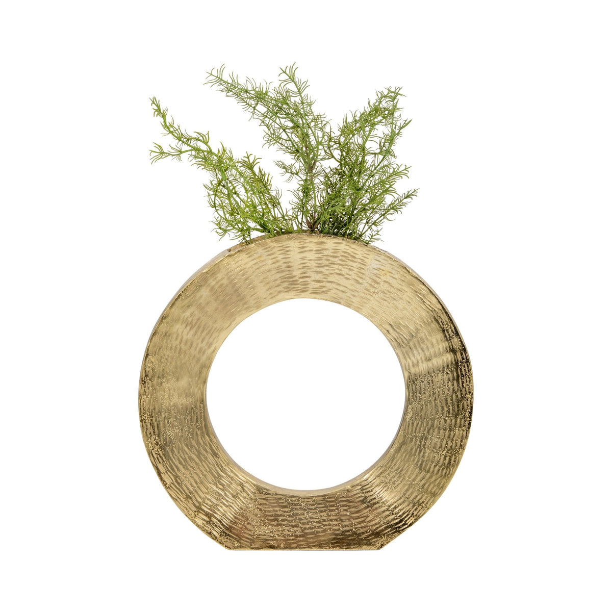 METAL,14"H,ROUND OPEN CUT OUT VASE,GOLD Vases and Jars| Sagebrook Home