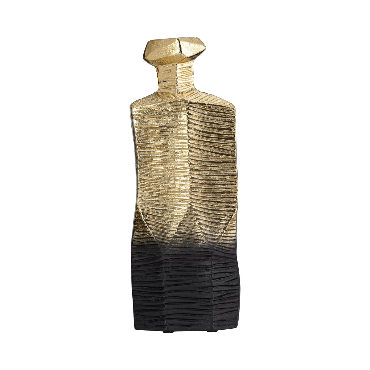 METAL,16",RIGGED VASE,GOLD/BLACK Vases and Jars| Sagebrook Home