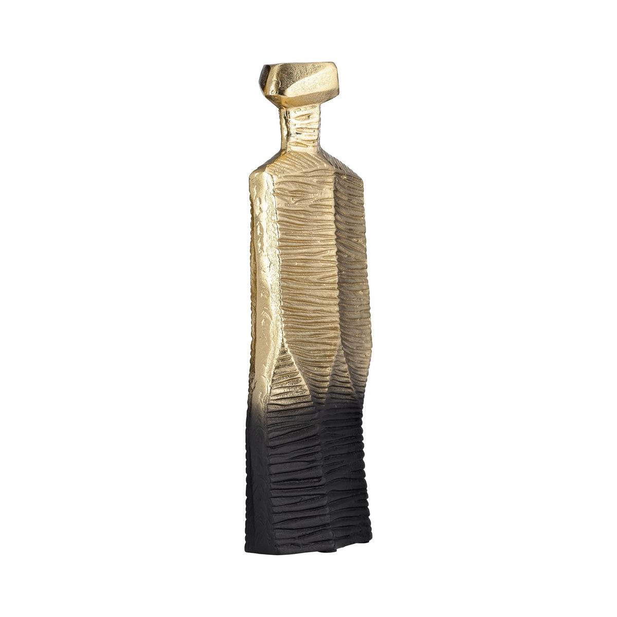 METAL,16",RIGGED VASE,GOLD/BLACK Vases and Jars| Sagebrook Home