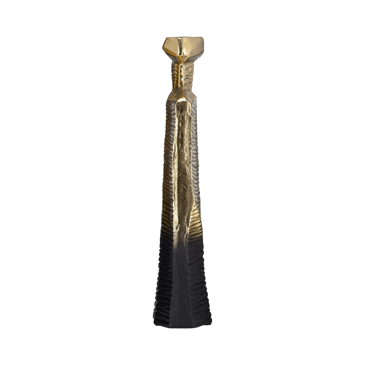 METAL,16",RIGGED VASE,GOLD/BLACK Vases and Jars| Sagebrook Home