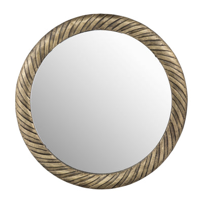 METAL,29",HURRICANE PTTRN MIRROR,BRONZE - Al Rugaib Furniture