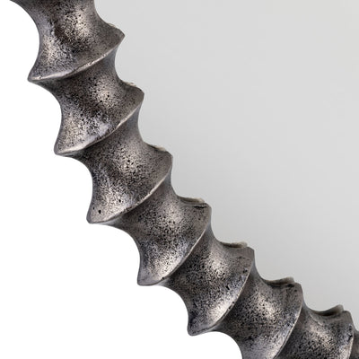 METAL,29",RING TEXTURE MIRROR,BRUSHED NICKEL - Al Rugaib Furniture