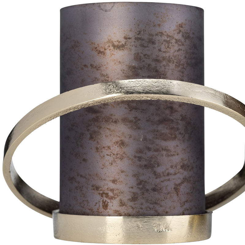 METAL,6",ABSTRACT RING CANDLE HOLDER,GOLD - Al Rugaib Furniture