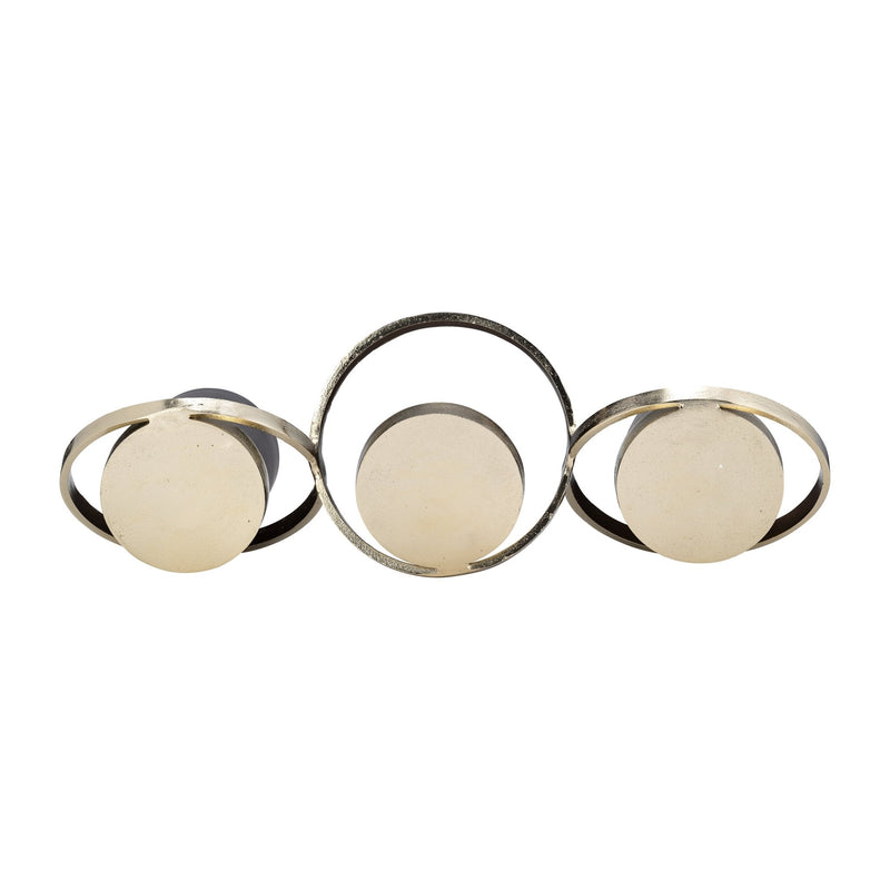 METAL,6",ABSTRACT RING CANDLE HOLDER,GOLD - Al Rugaib Furniture