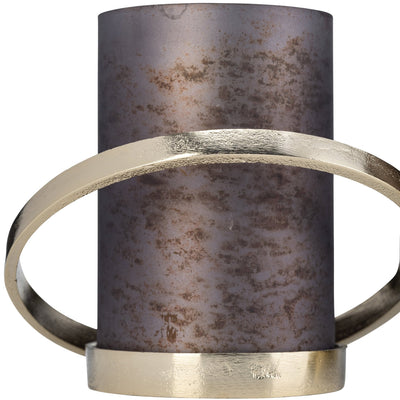 METAL,6",ABSTRACT RING CANDLE HOLDER,GOLD - Al Rugaib Furniture