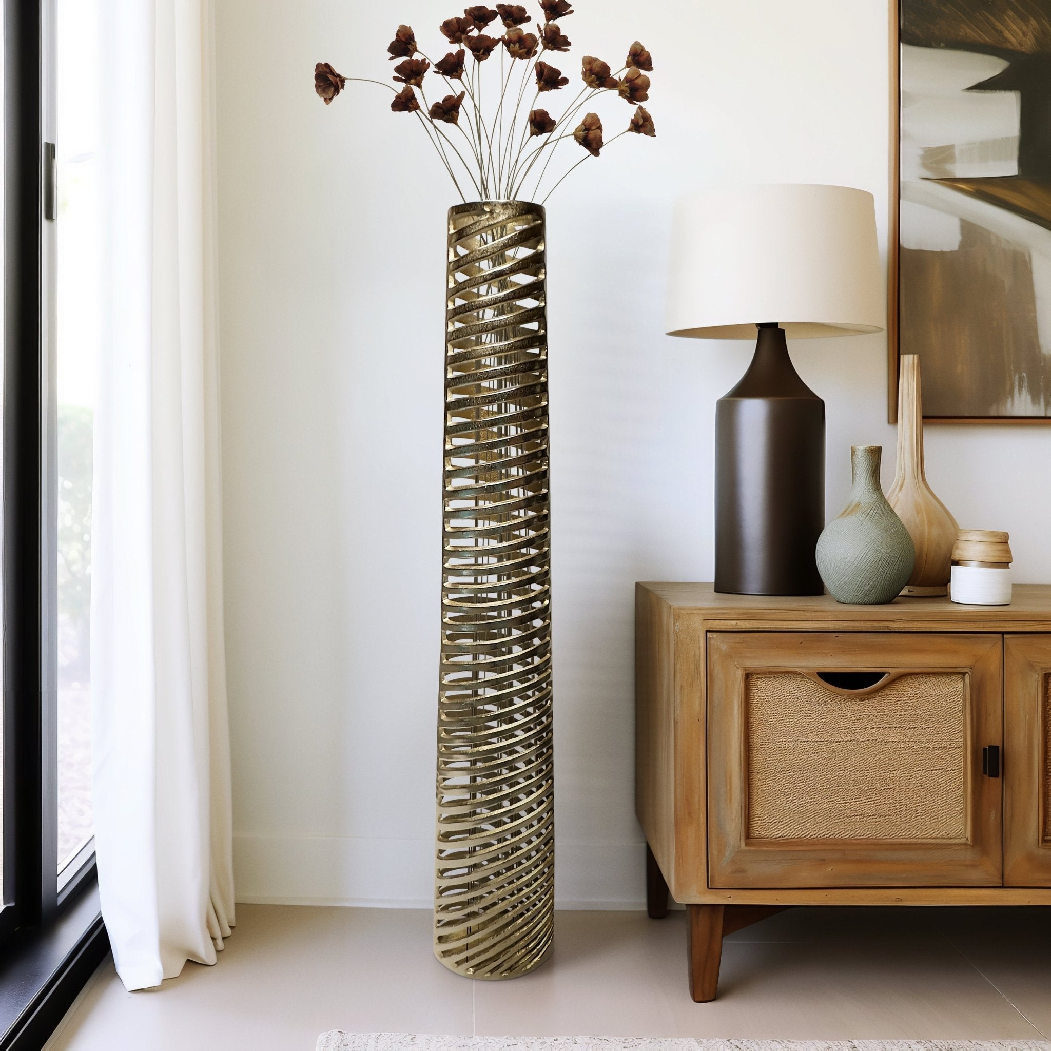 Metal,Channing Gold/Champagne/Silver Vase Vases and Jars| Sagebrook Home