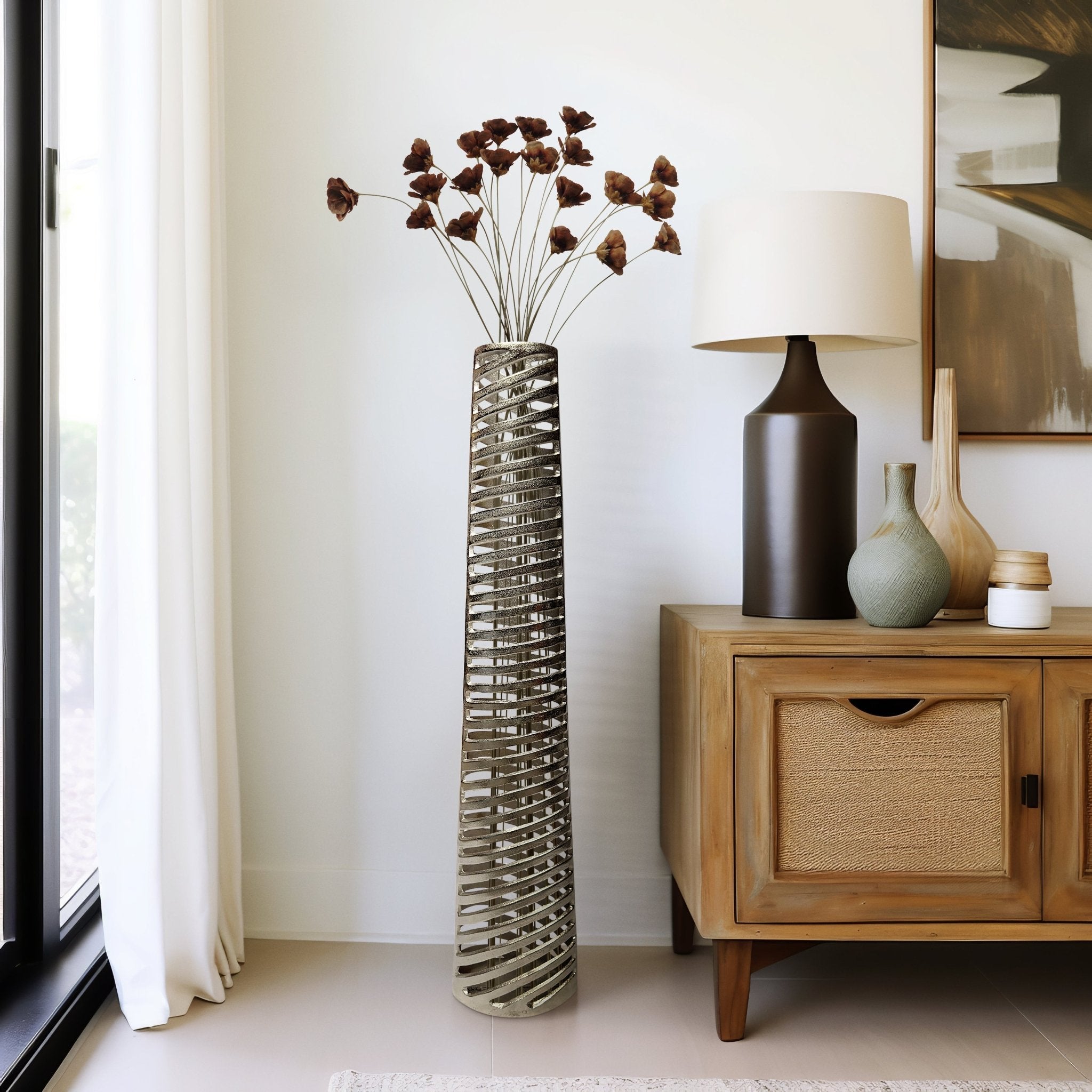 Metal,Channing Gold/Champagne/Silver Vase Vases and Jars| Sagebrook Home